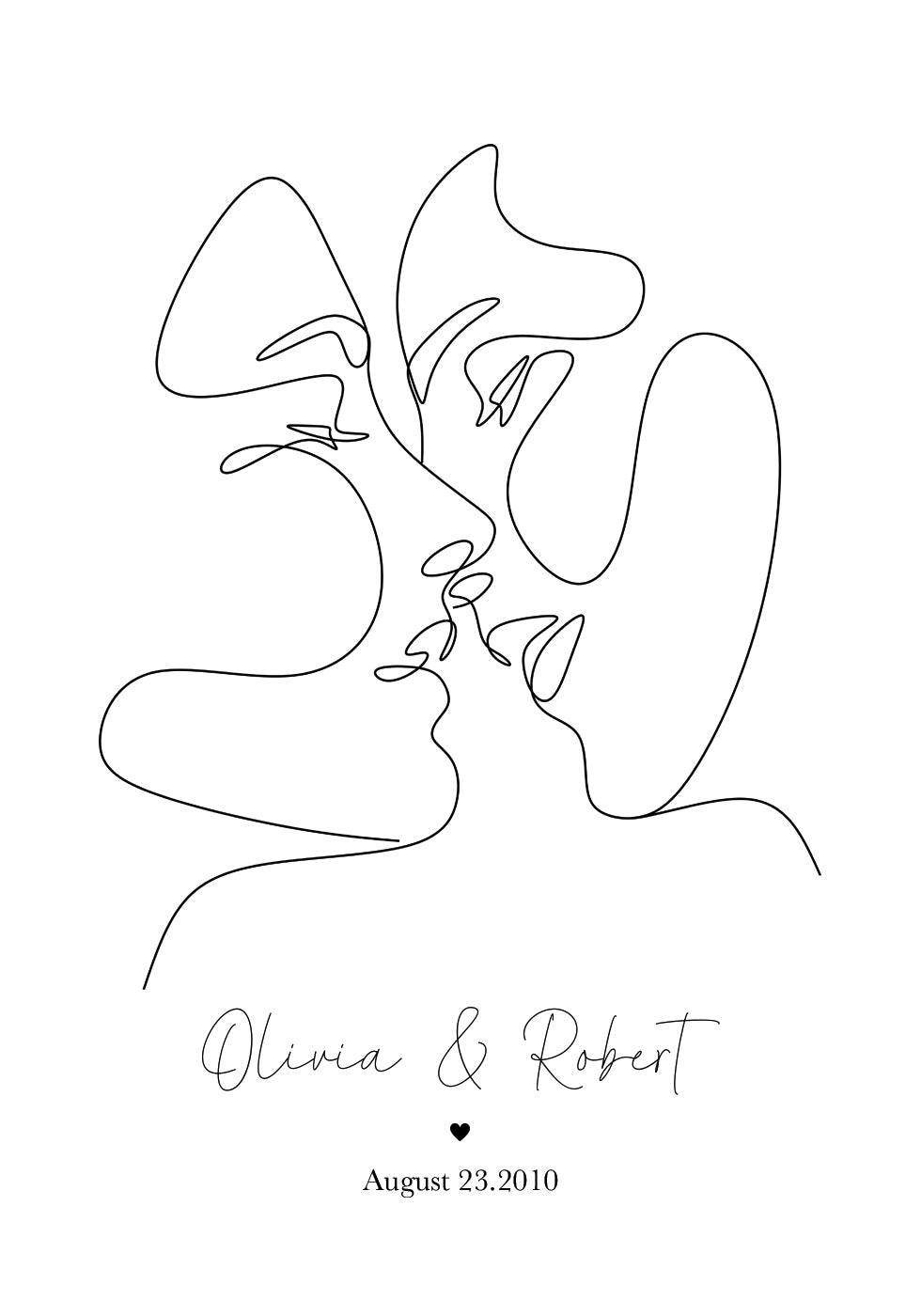 Couple Names Personalized Poster - Posterbox.dk