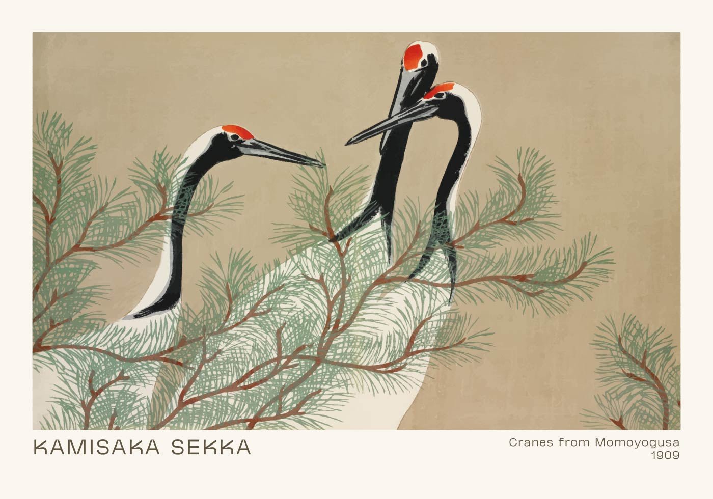 Cranes by Kamisaka Sekka Poster - Posterbox.dk