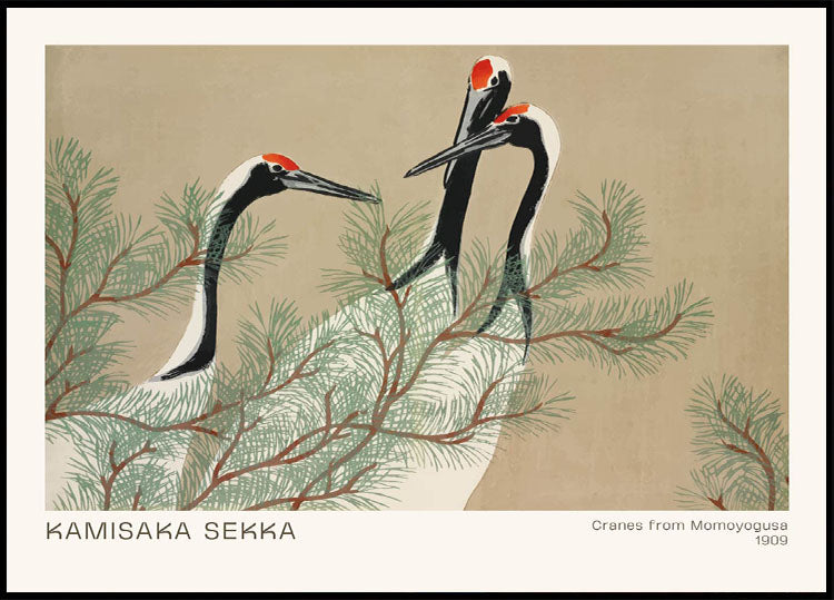 Cranes by Kamisaka Sekka Poster - Posterbox.dk