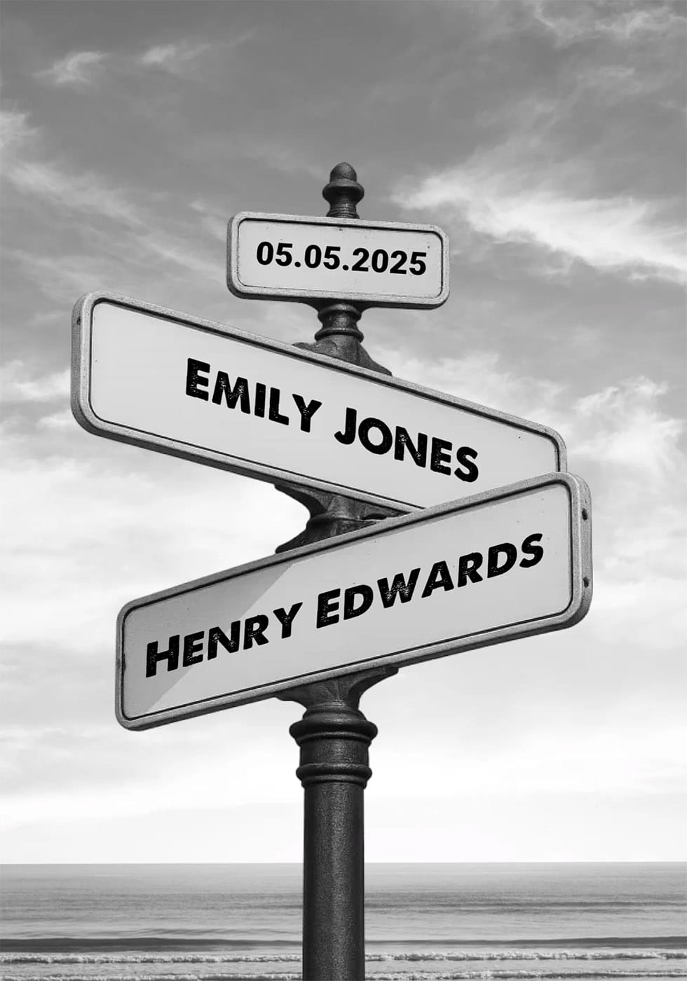 Crossroads of Love, Personalized Signpost Poster - Posterbox.dk