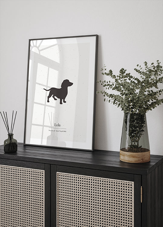 Custom Dog Silhouette Poster - Posterbox.dk