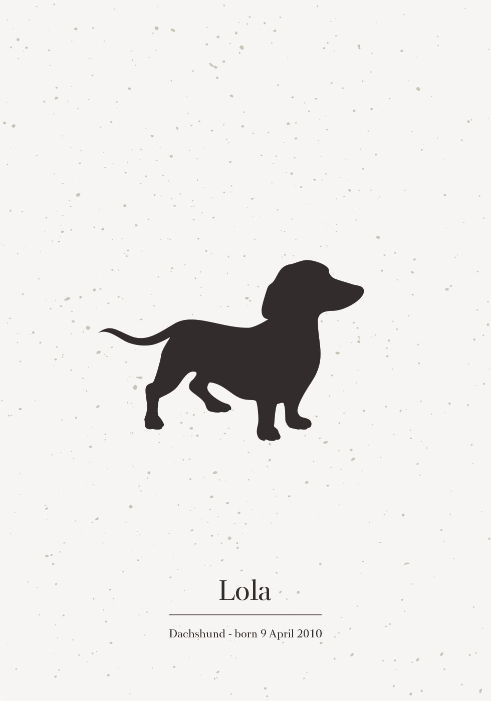 Custom Dog Silhouette Poster - Posterbox.dk