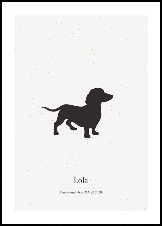 Custom Dog Silhouette Poster - Posterbox.dk