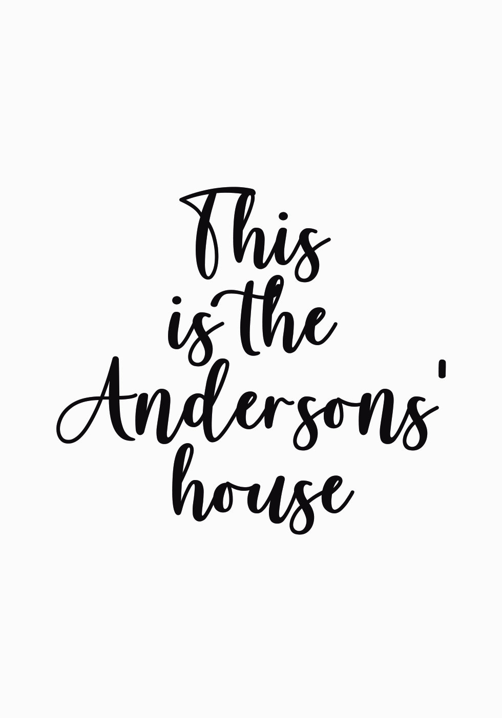 Custom Family Name House Poster - Posterbox.dk