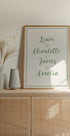 Custom Family Name Poster - Posterbox.dk