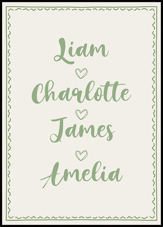 Custom Family Name Poster - Posterbox.dk