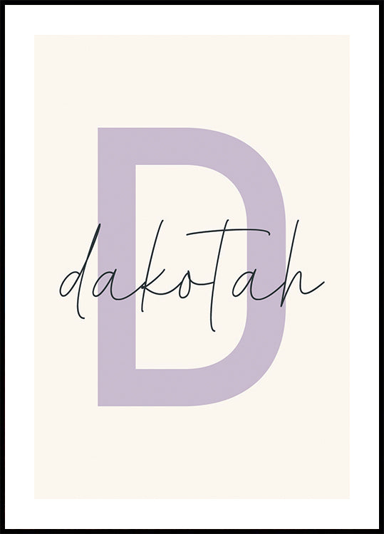 Custom Initial Name Poster - Posterbox.dk