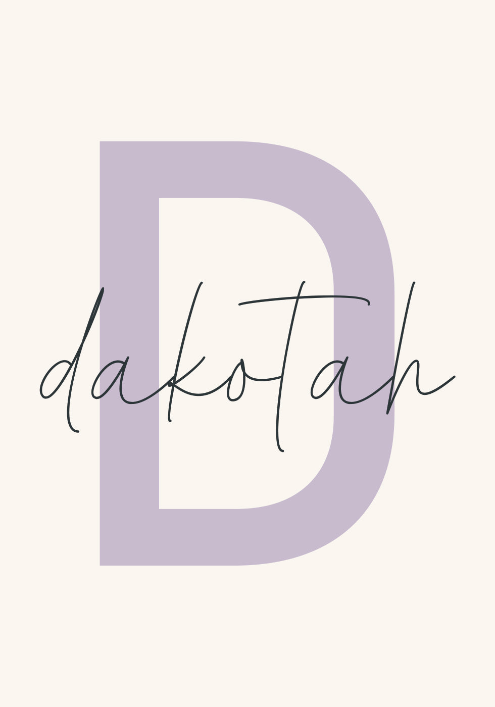 Custom Initial Name Poster - Posterbox.dk