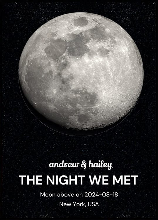Custom Moon Phase Poster - Posterbox.dk