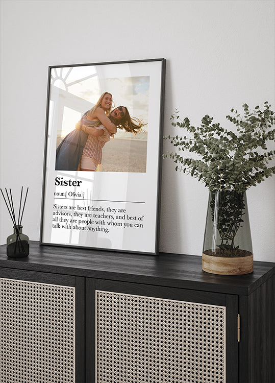 Custom Sister Definition Poster - Posterbox.dk
