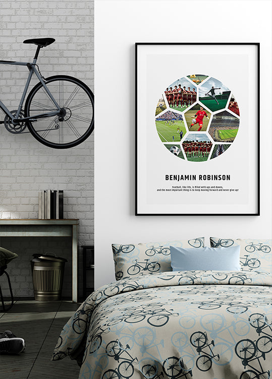 Custom Soccer Photo Collage Poster - Posterbox.dk