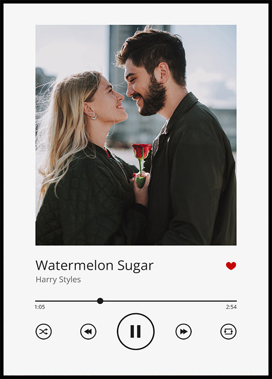 Custom Song Plaque Poster - Posterbox.dk