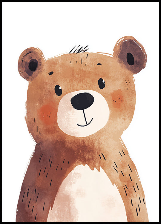 Cute Bear Poster - Posterbox.dk