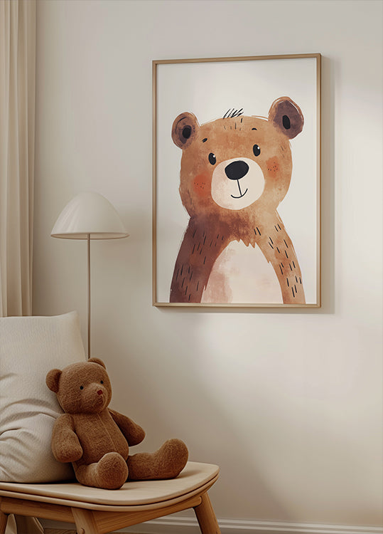 Cute Bear Poster - Posterbox.dk