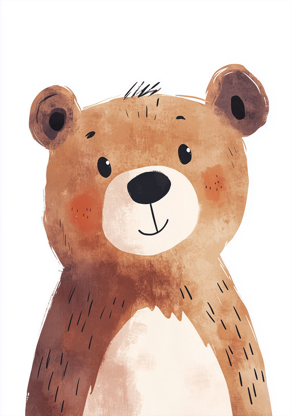 Cute Bear Poster - Posterbox.dk