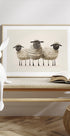 Cute Black-Faced Sheep Trio Poster - Posterbox.dk