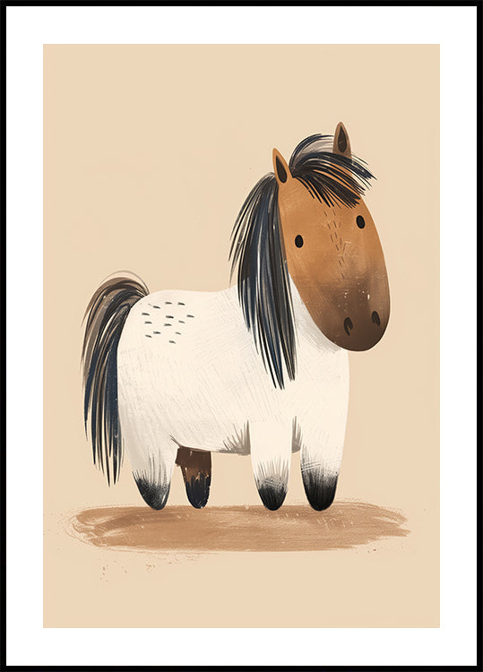 Cute Chubby Pony Poster - Posterbox.dk