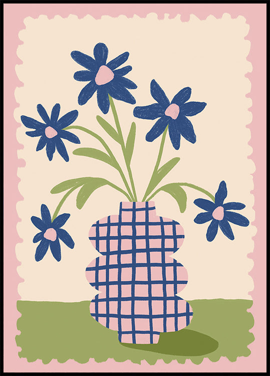 Cute Flowers in a Vase Poster - Posterbox.dk