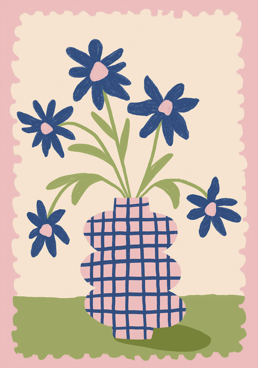 Cute Flowers in a Vase Poster - Posterbox.dk