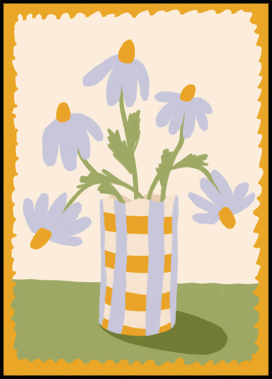 Cute Flowers in a Vase Poster - Posterbox.dk