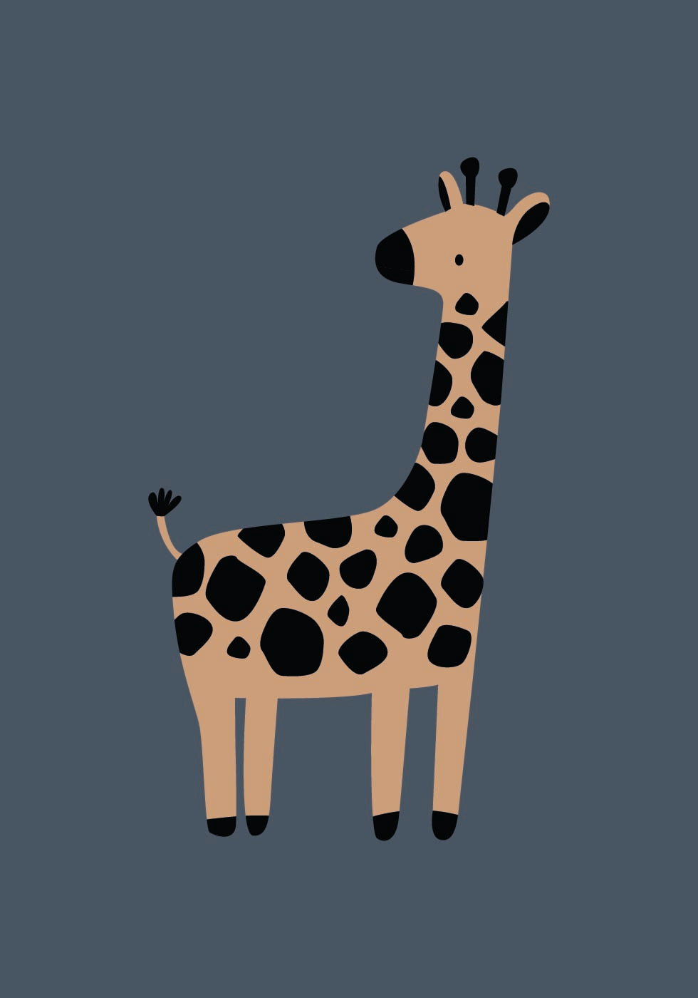 Cute Giraffe Illustration Poster - Posterbox.dk