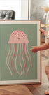 Cute Jellyfish Illustration Poster - Posterbox.dk