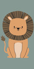 Cute Lion Illustration Poster - Posterbox.dk