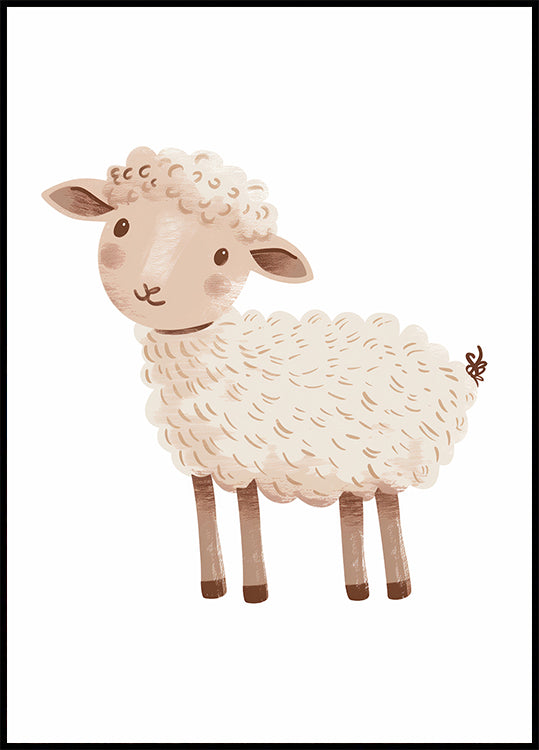 Cute Sheep Poster - Posterbox.dk