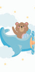 Cute Teddy Bear Airplane Poster - Posterbox.dk