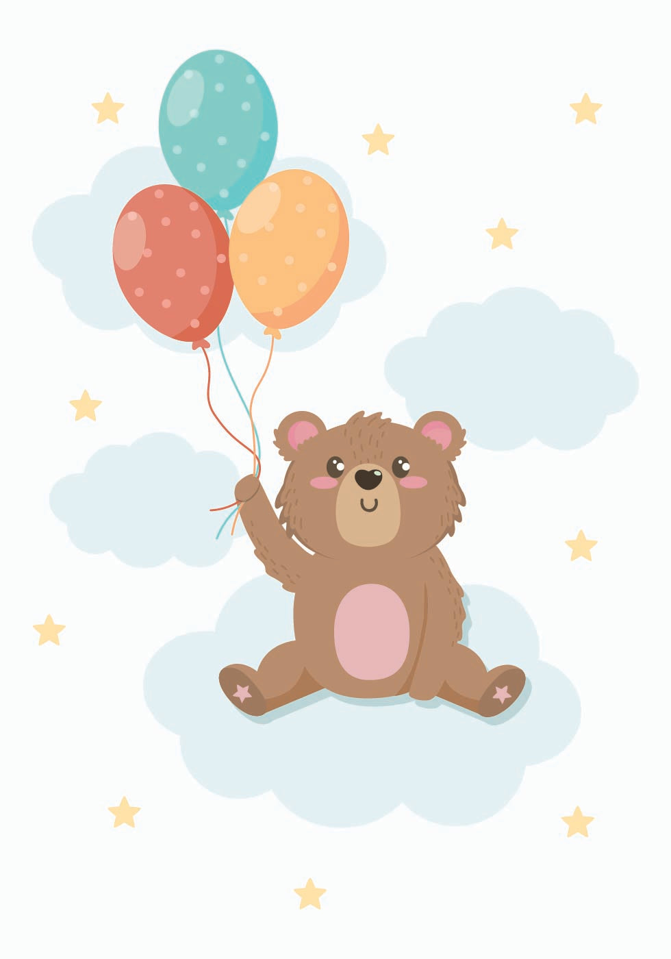 Cute Teddy Bear Poster - Posterbox.dk
