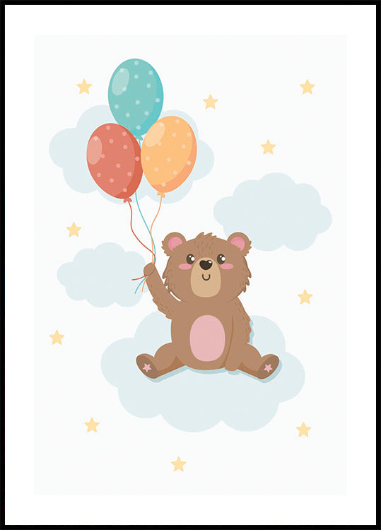 Cute Teddy Bear Poster - Posterbox.dk