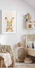 Cute Watercolor Bunny, Animal Nursery Print Poster - Posterbox.dk