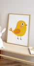 Cute Yellow Bird Illustration Poster - Posterbox.dk