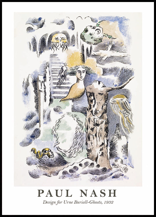 Design for Urn Buriall-Ghosts, Paul Nash Poster - Posterbox.dk