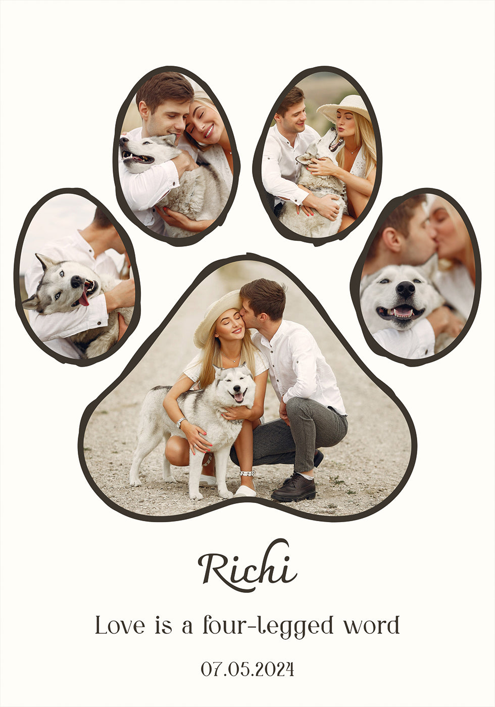 Dog Paw Photo Collage Personal - Posterbox