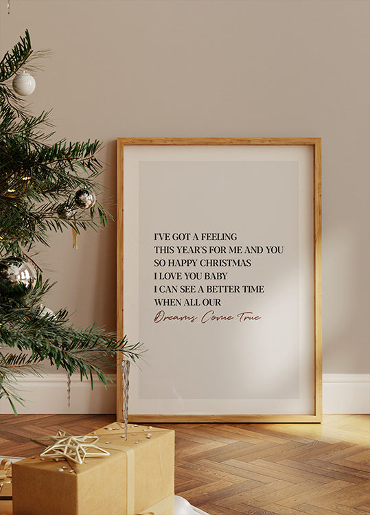 a picture of a Christmas tree with a quote on it