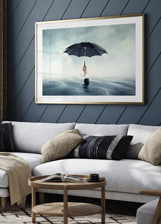 Drowning With An Umbrella Poster - Posterbox.dk