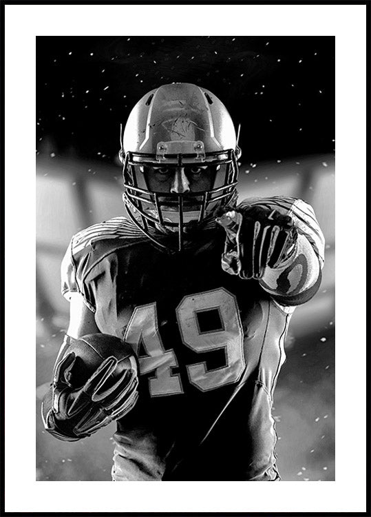 Dynamic Football Player Action Poster - Posterbox.dk
