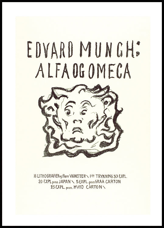 Edvard Munch: Alpha and Omega lithograph Poster - Posterbox.dk