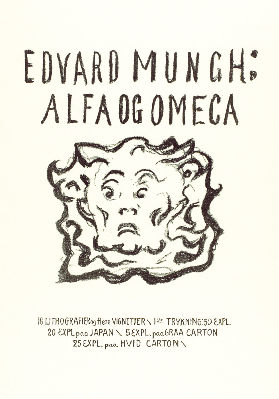 Edvard Munch: Alpha and Omega lithograph Poster - Posterbox.dk