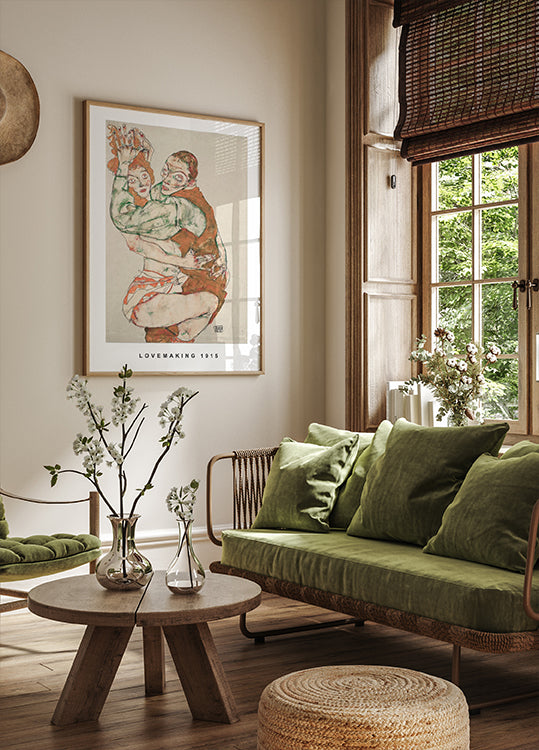 Egon Schiele Lovemaking 1915 Poster - Posterbox.dk