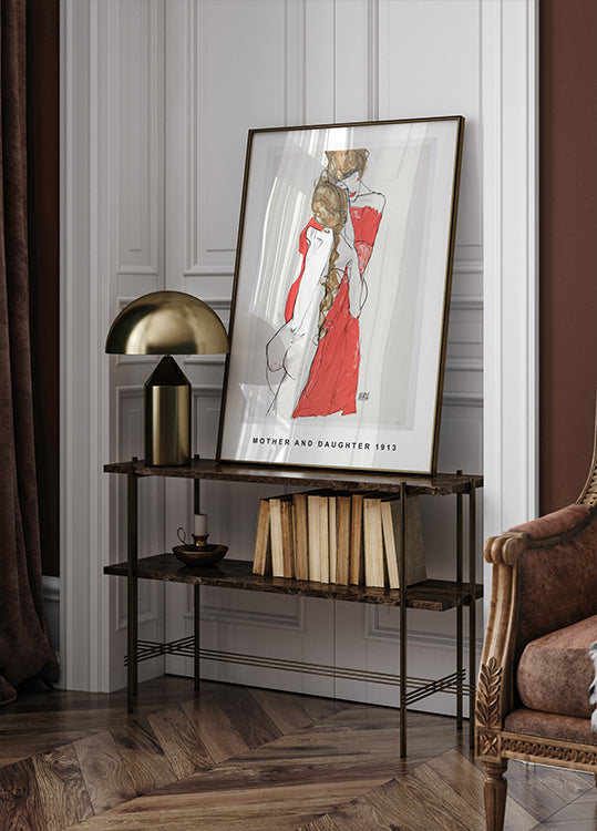 Egon Schiele Mother and Daughter Poster - Posterbox.dk