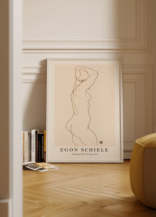 Egon Schiele, Standing Nude Facing Poster - Posterbox.dk