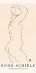 Egon Schiele, Standing Nude Facing Poster - Posterbox.dk