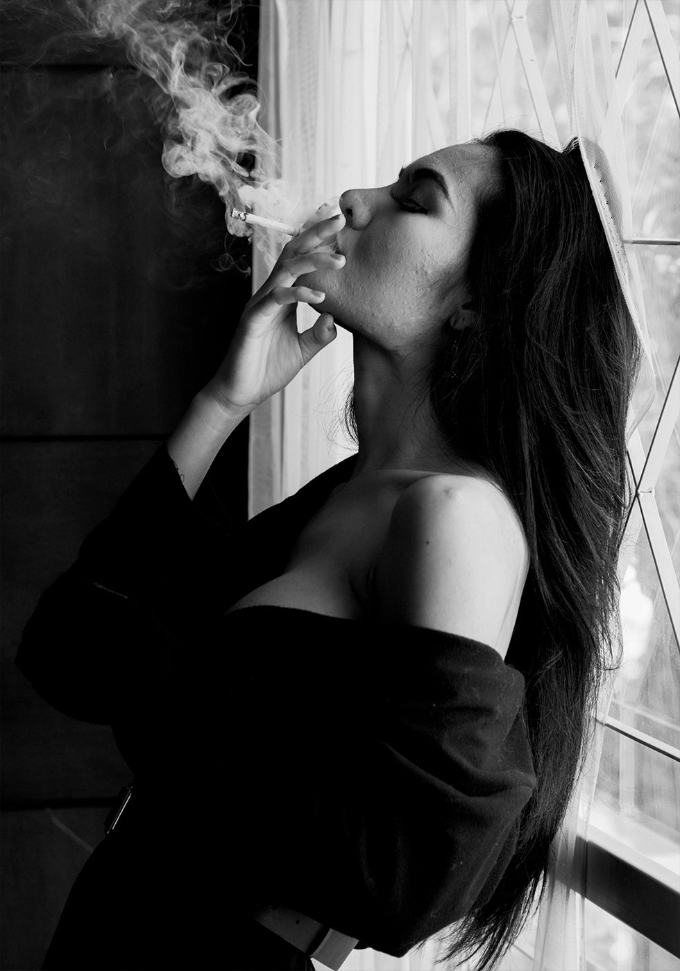 Elegance in Smoke and Shadow Poster - Posterbox.dk