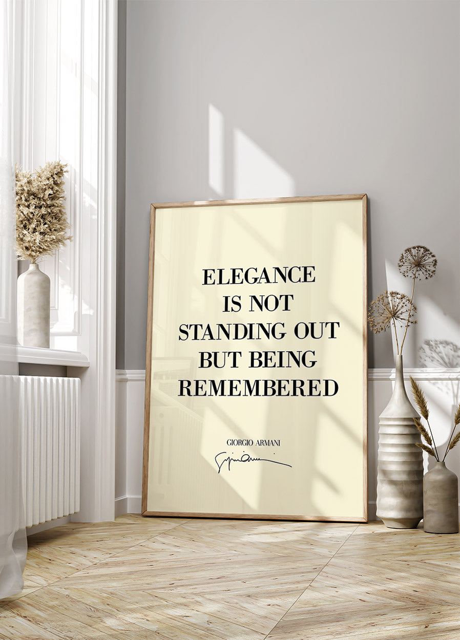 Elegance Quote Poster - Posterbox.dk