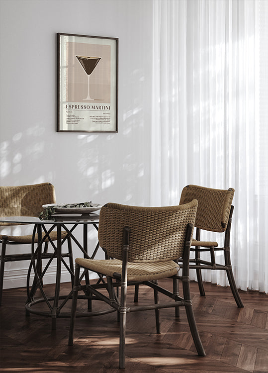 Espresso Martini Recipe Poster - Posterbox.dk
