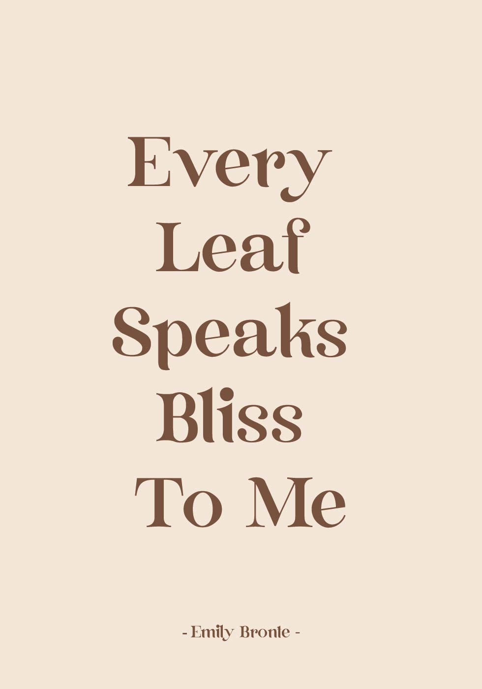 Every Leaf Speaks Poster - Posterbox.dk