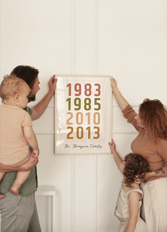 Family Birth Year Poster - Posterbox.dk