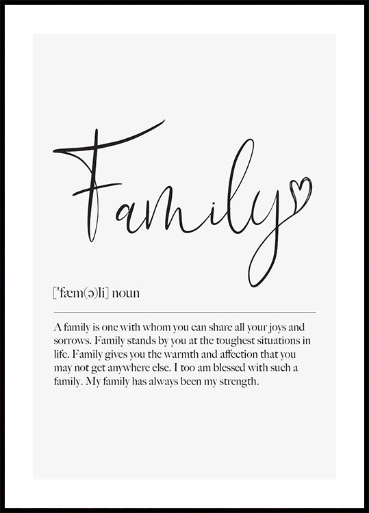 Family Definition Poster - Posterbox.dk